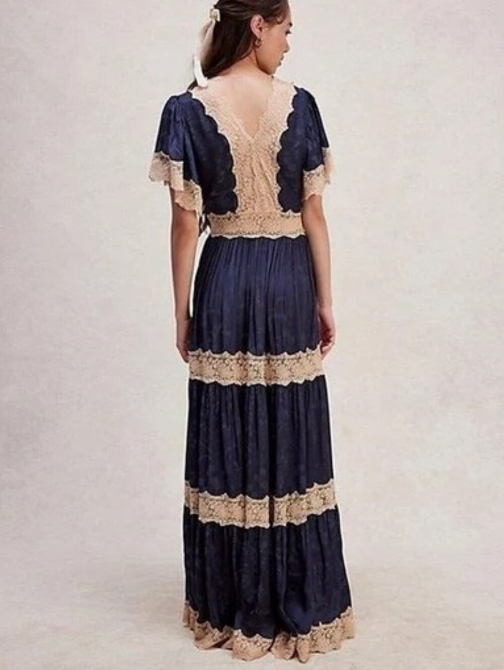🍒NWT🍒 SPELL OCEAN GOWN DARKEST SAPPHIRE - Picture 4 of 10
